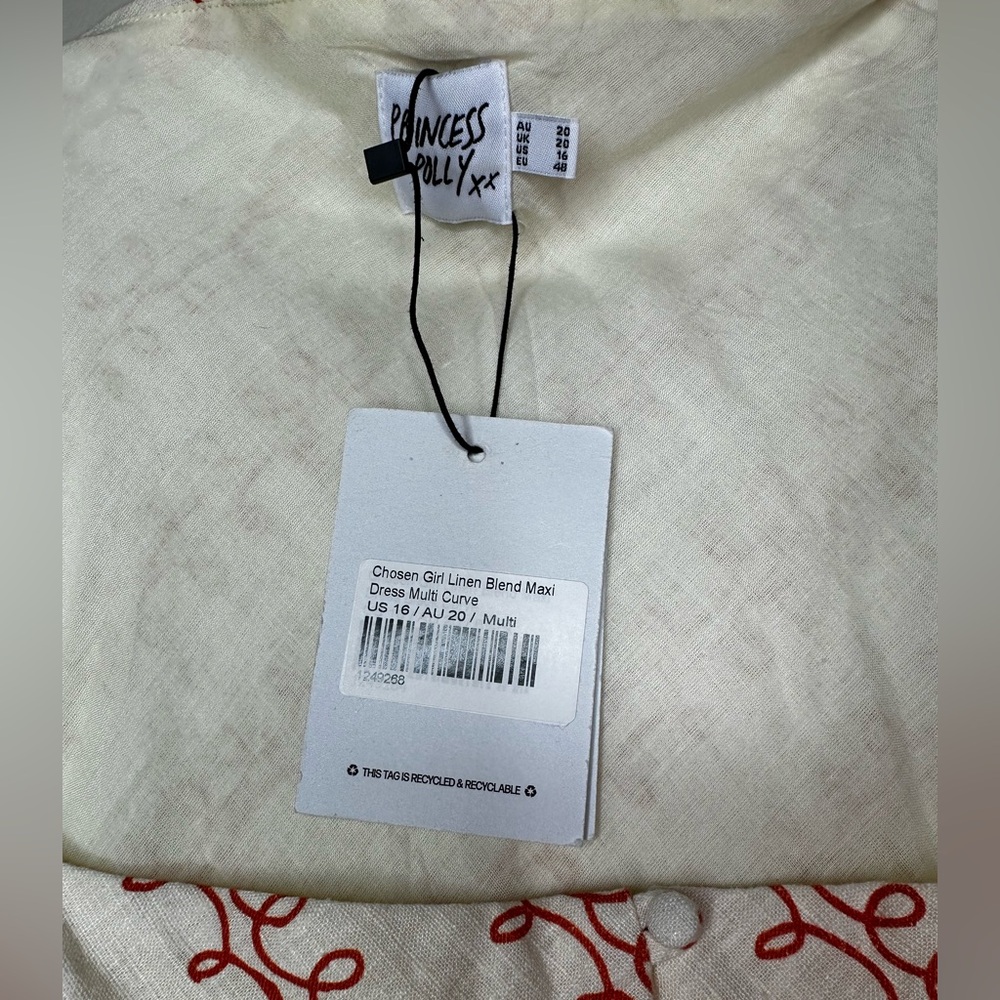 Princess Polly Linen Blend Print Dress - Picture 5 of 6